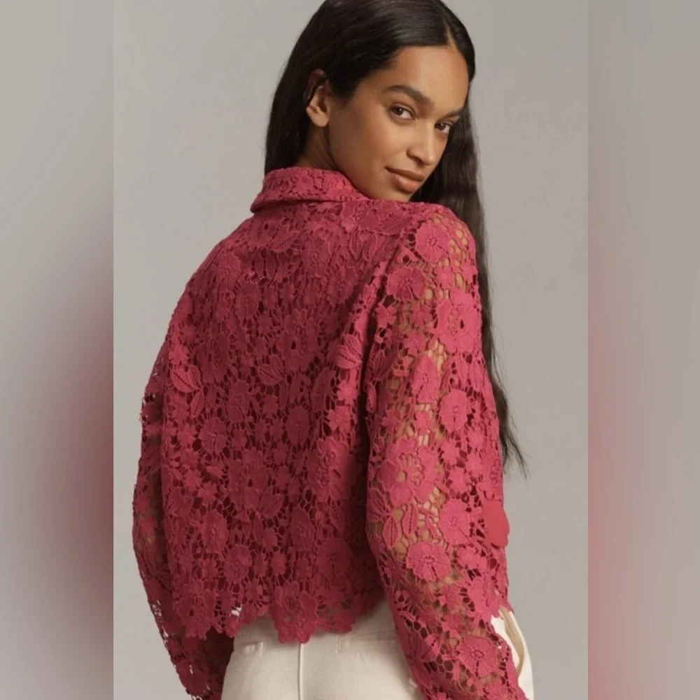 Anthropologie Dolan Lady Lace Blazer, size medium. - Picture 2 of 11